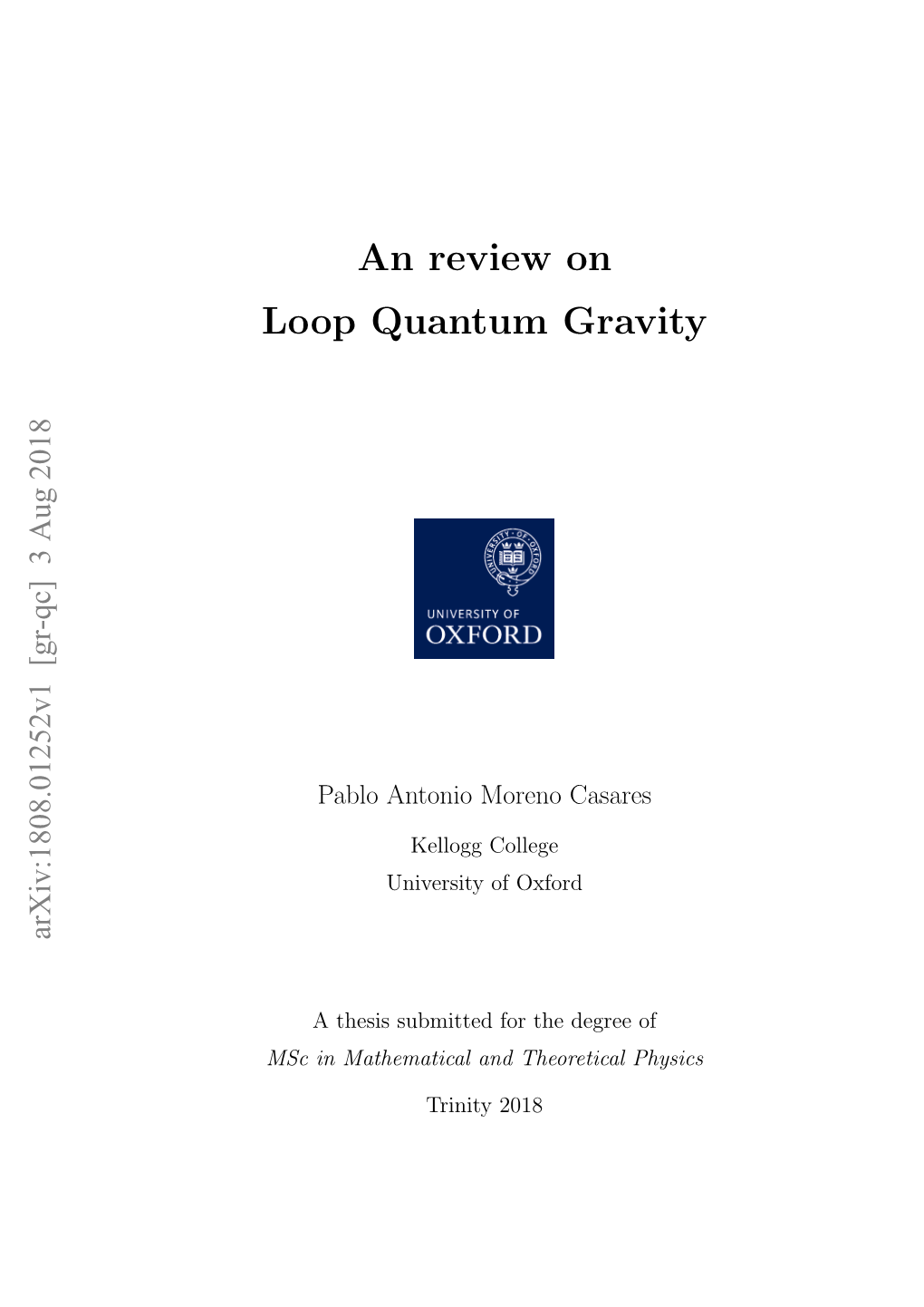 An Review on Loop Quantum Gravity