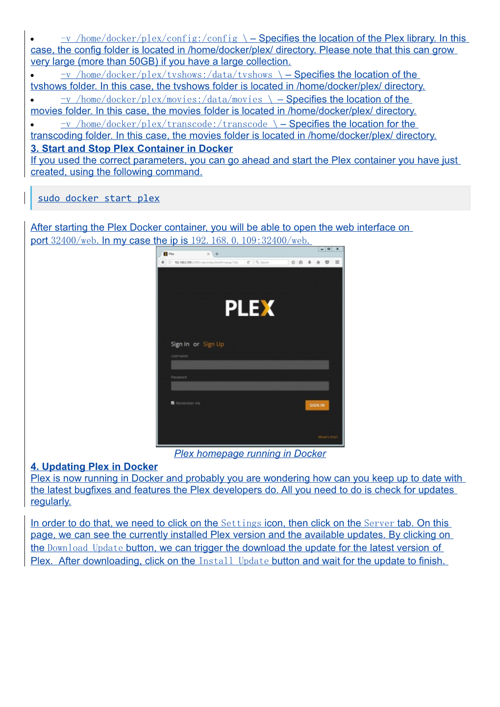 Install Plex Using Docker