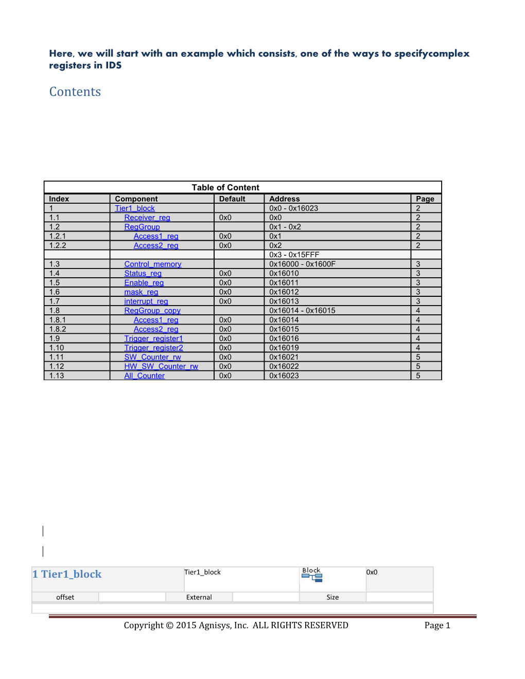 Here, We Will Start with an Example Which Consists, One of the Ways to Specifycomplex Registers