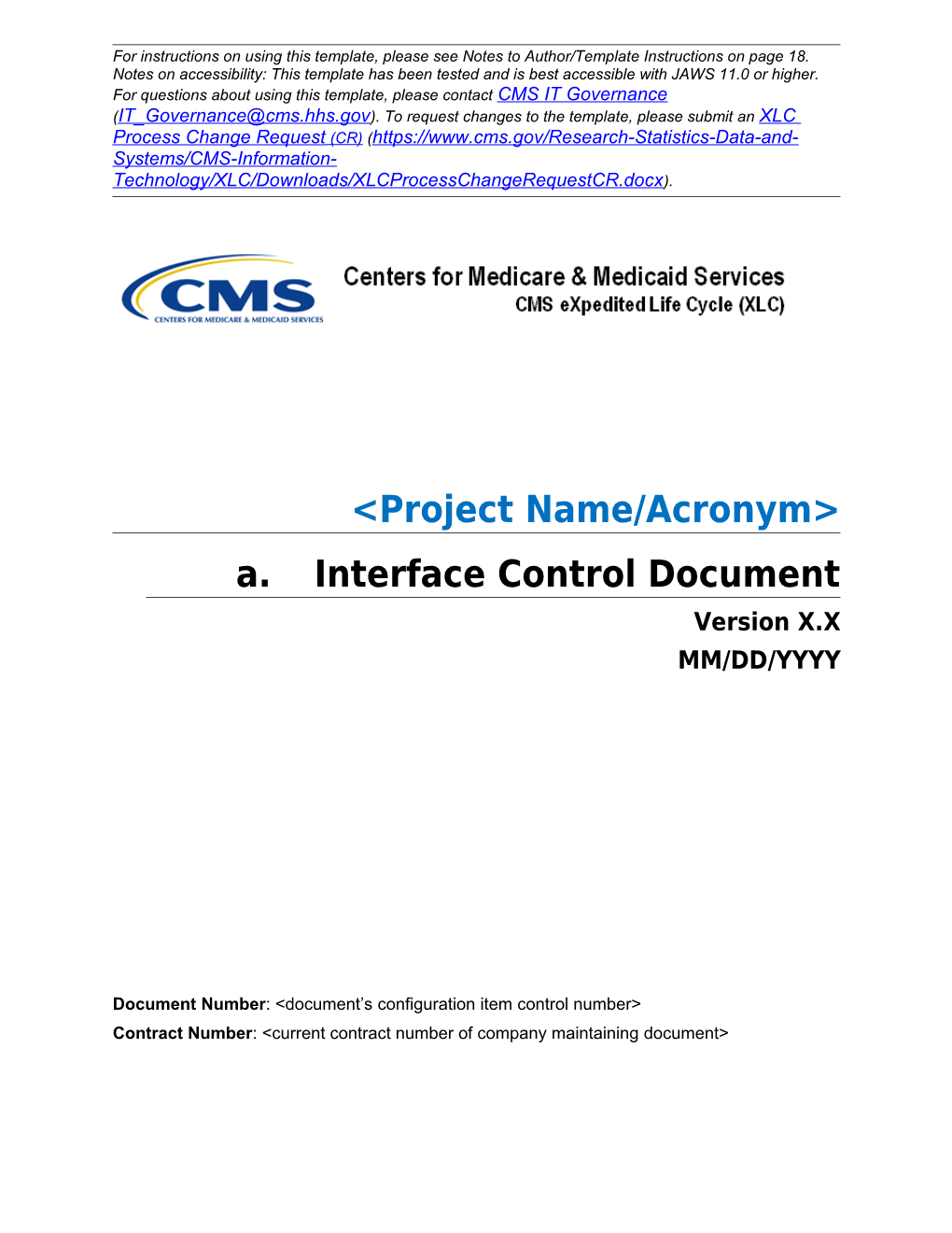 Interface Control Document (ICD) Template