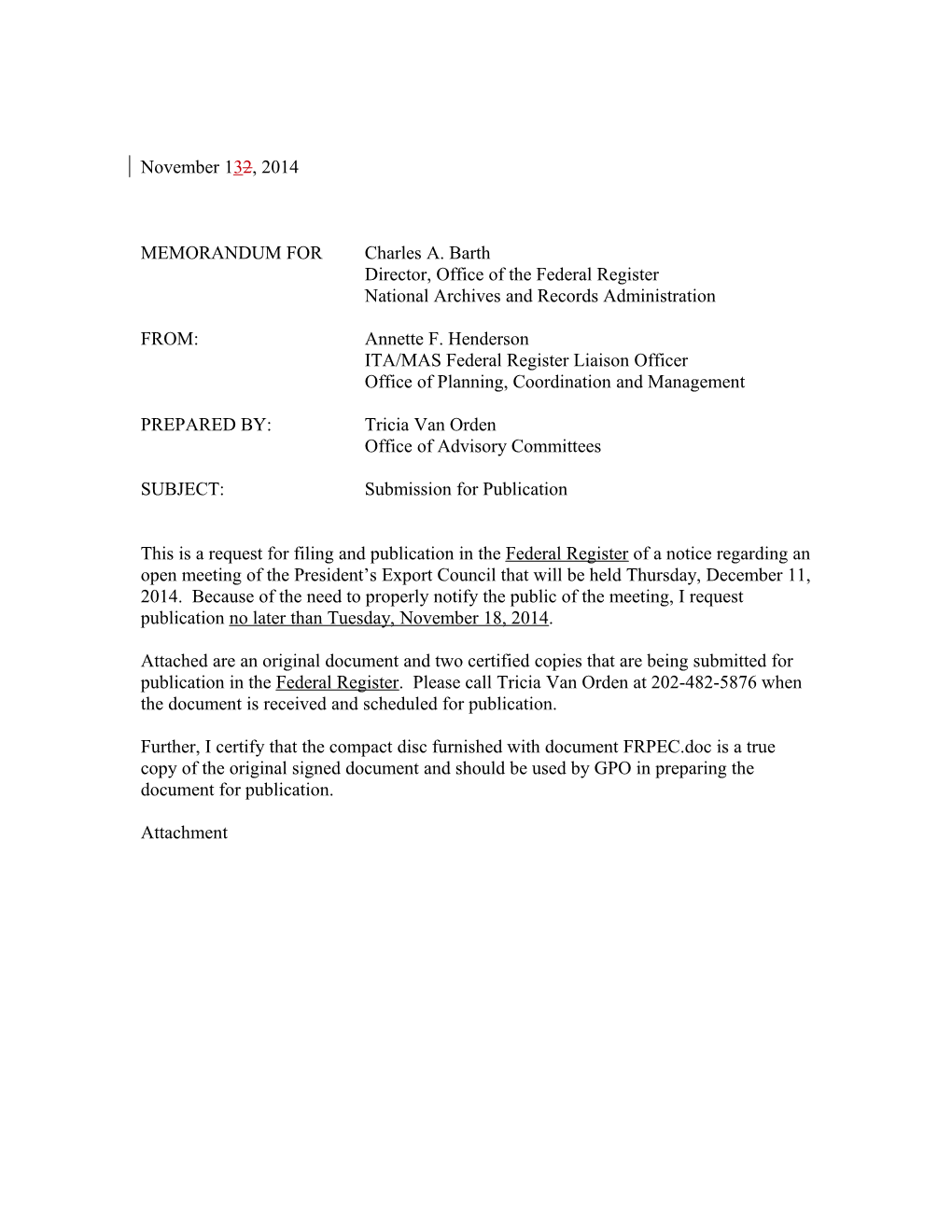 Director, Office of the Federal Register