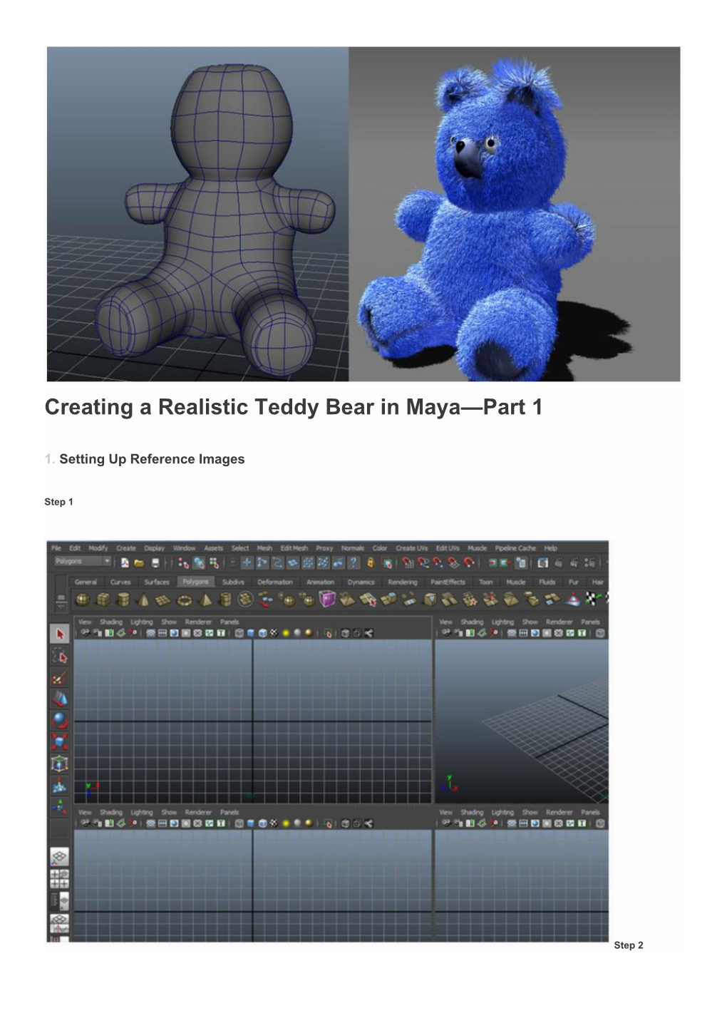 Creating a Realistic Teddy Bear in Maya—Part 1