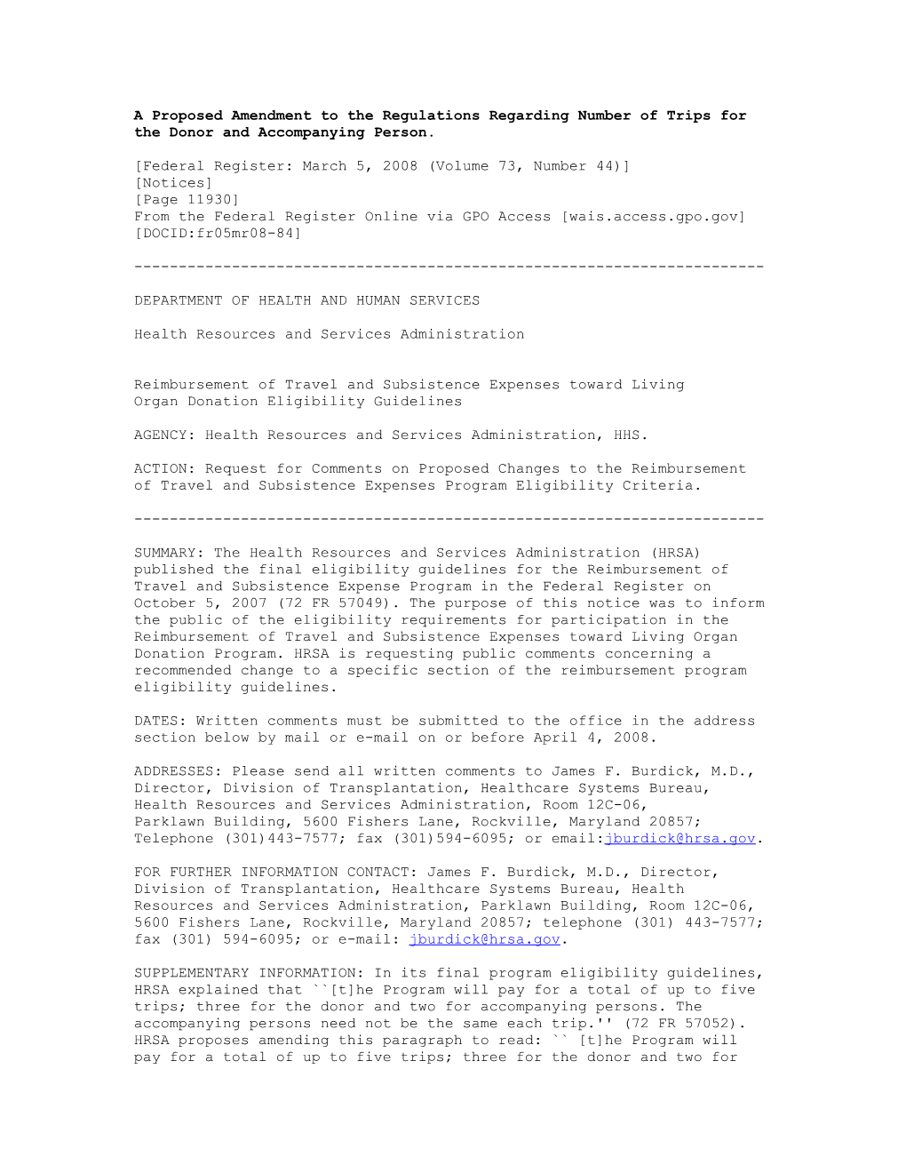 Federal Register: March 5, 2008 (Volume 73, Number 44)