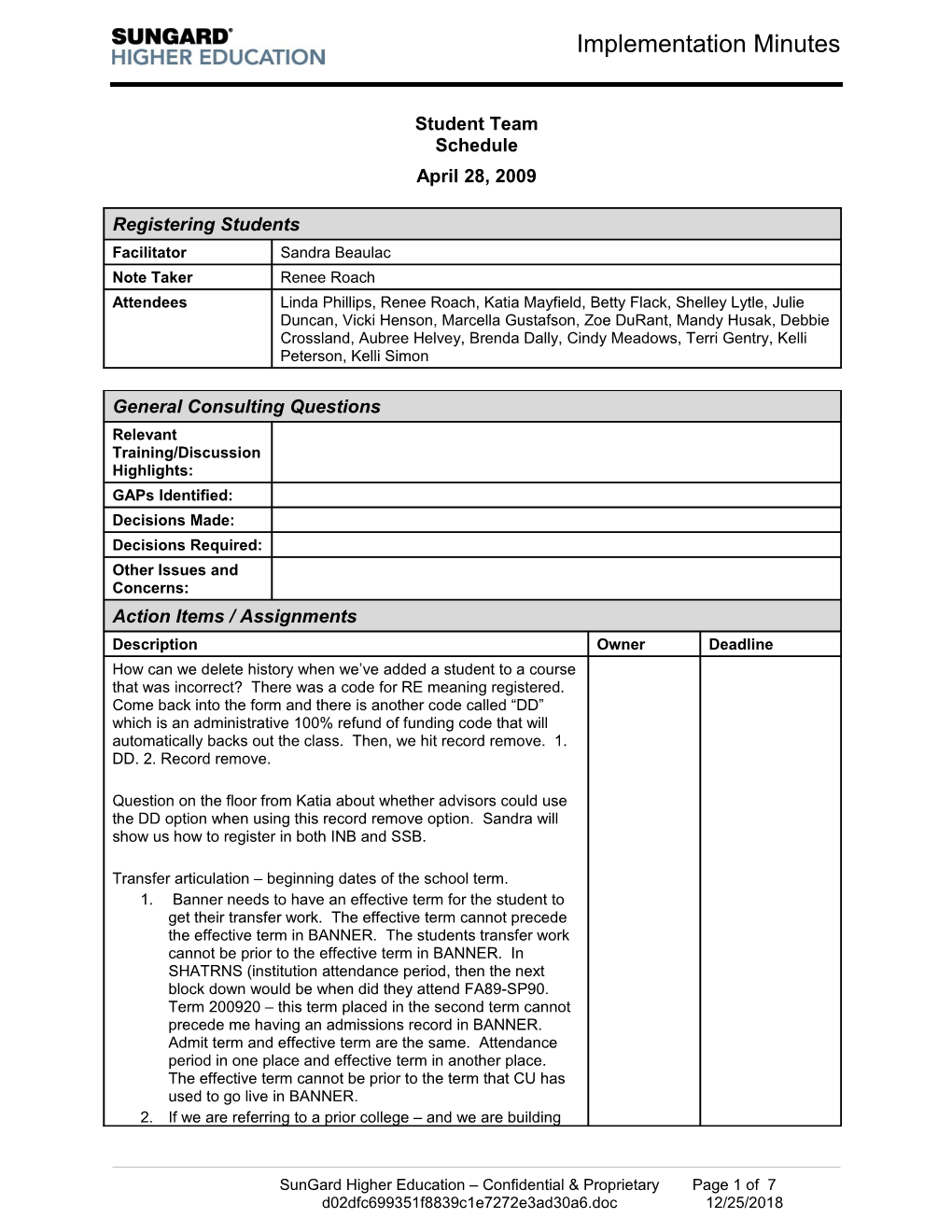 Registering Students