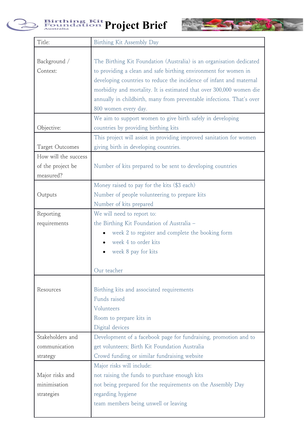 Week 2 to Register and Complete the Booking Form