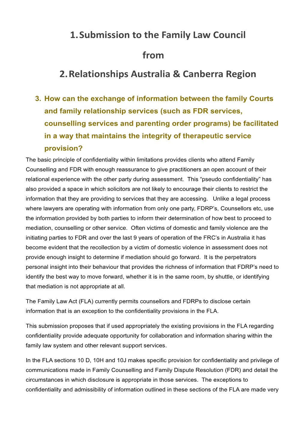 Relationships Australia Canberra & Region