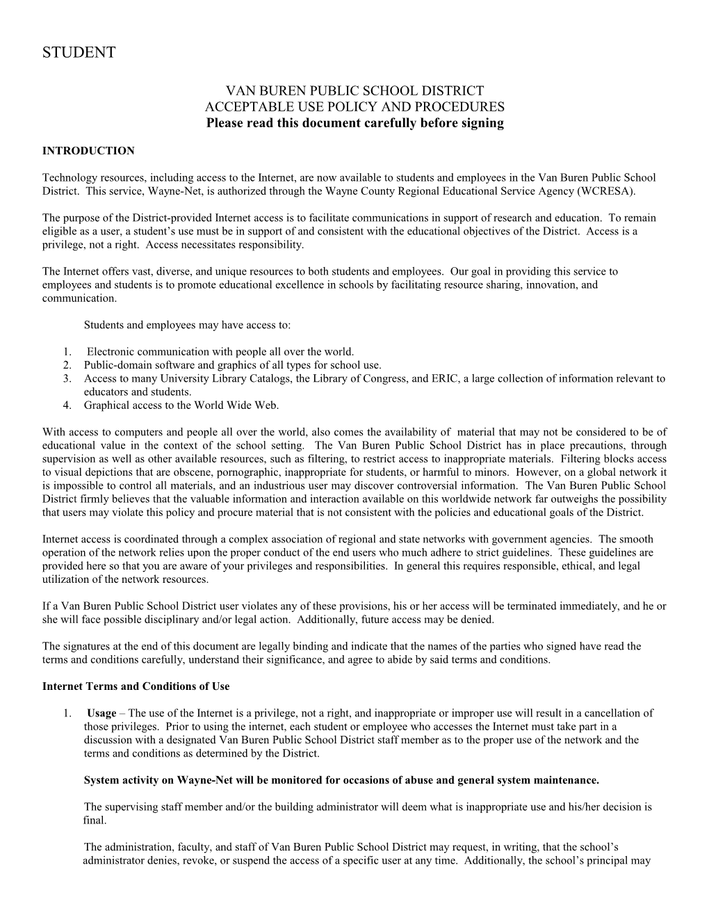 Please Read This Document Carefully Before Signing