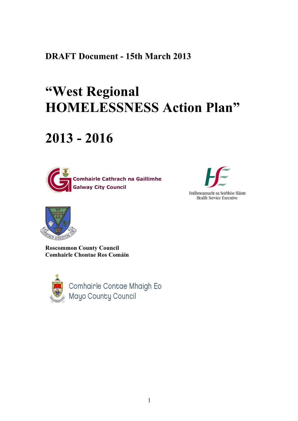 West Homelessness Framework Plan May 2010