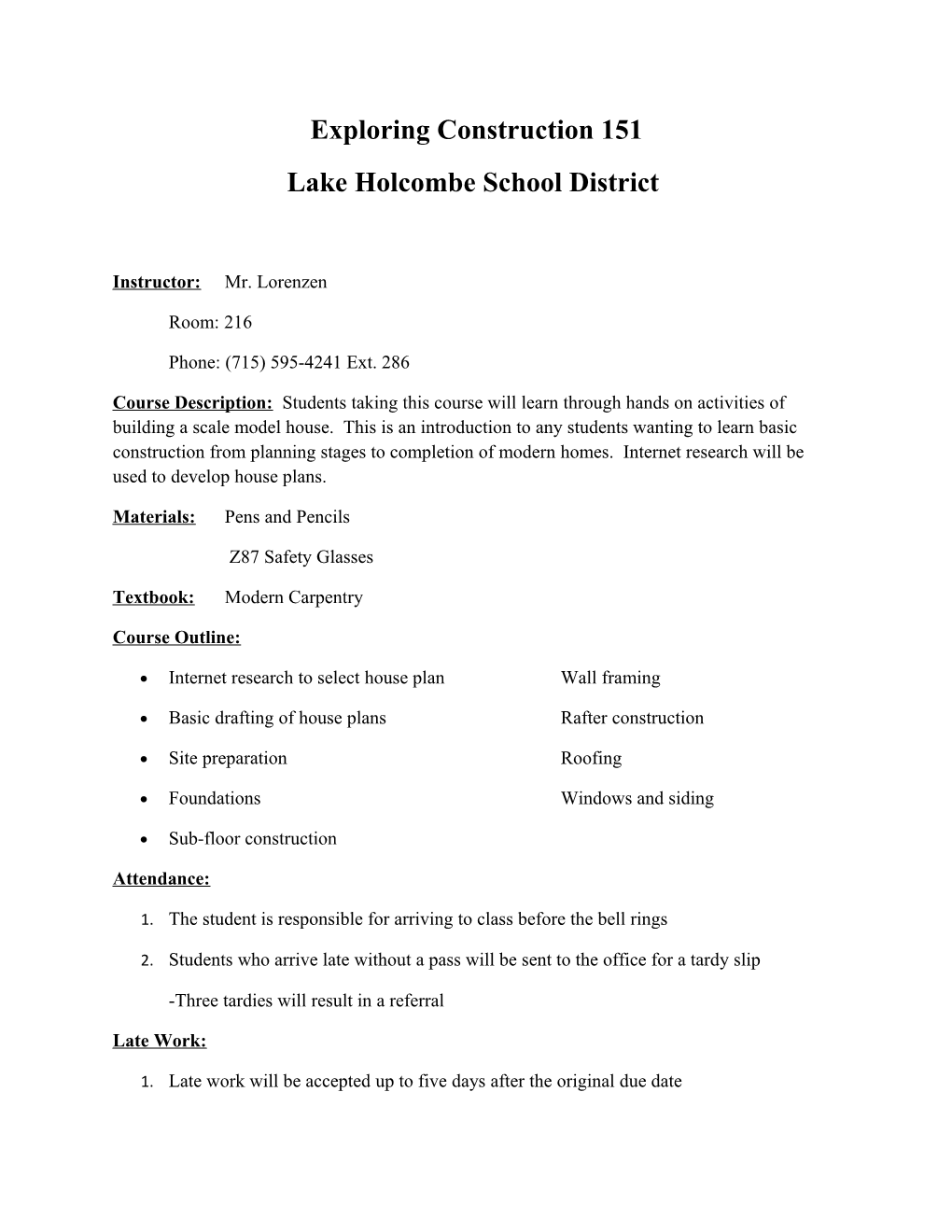 Lake Holcombe School District