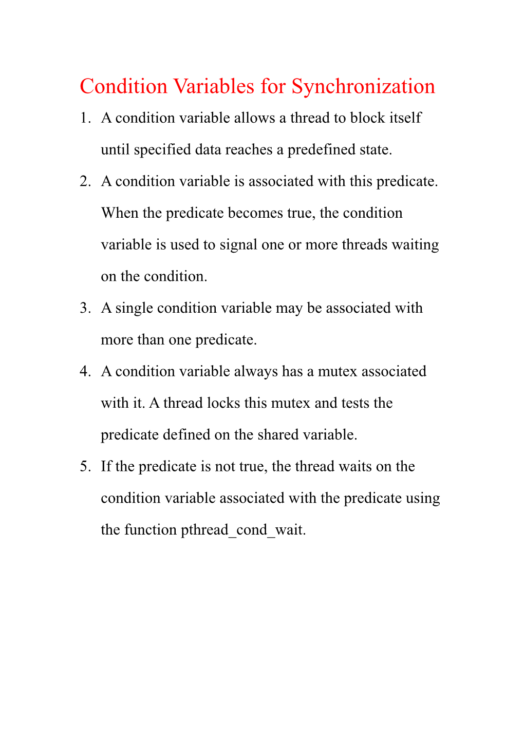 Designing Barriers Using Condition Variables