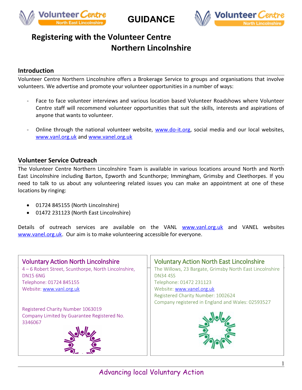 Registering with the Volunteer Centre Northern Lincolnshire