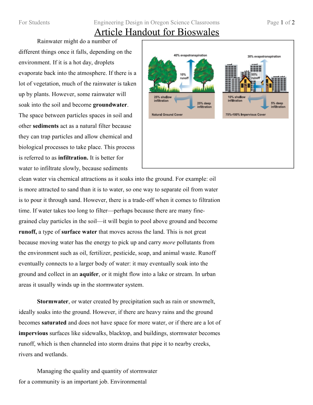 For Studentsengineering Design in Oregon Science Classroomspage 1 of 2