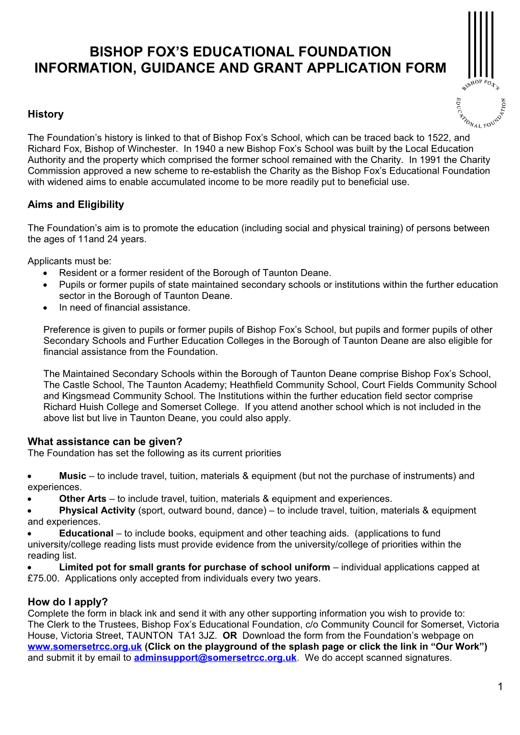 Registered As a Charity