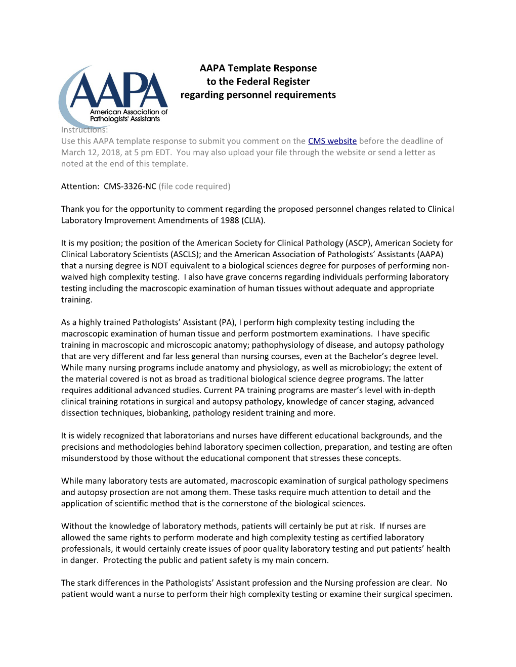 To the Federal Register