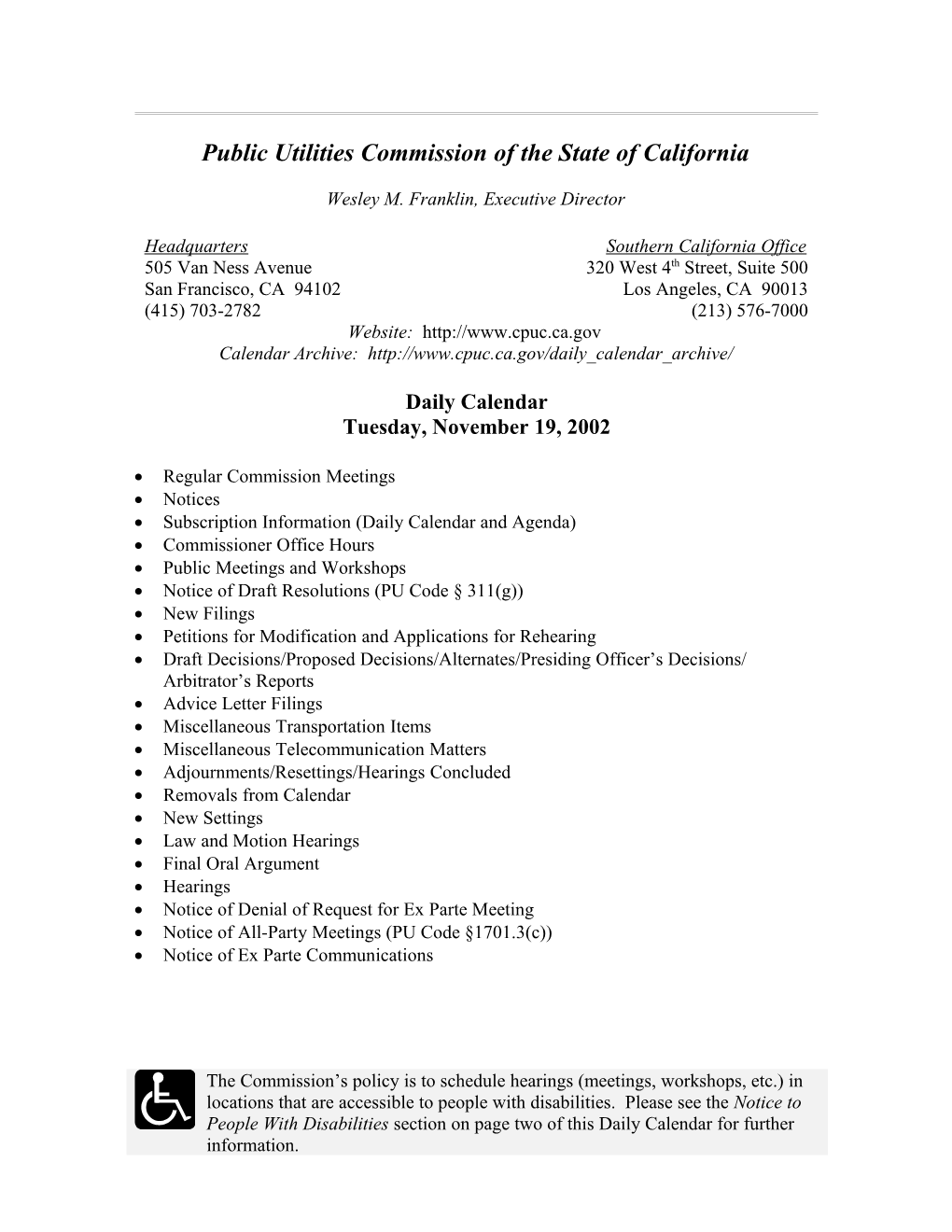 Public Utilities Commission of the State of California s166