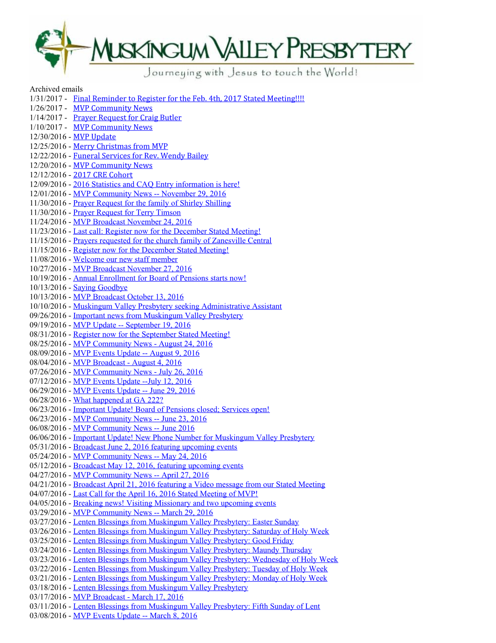 1/31/2017 - Final Reminder to Register for the Feb. 4Th, 2017 Stated Meeting
