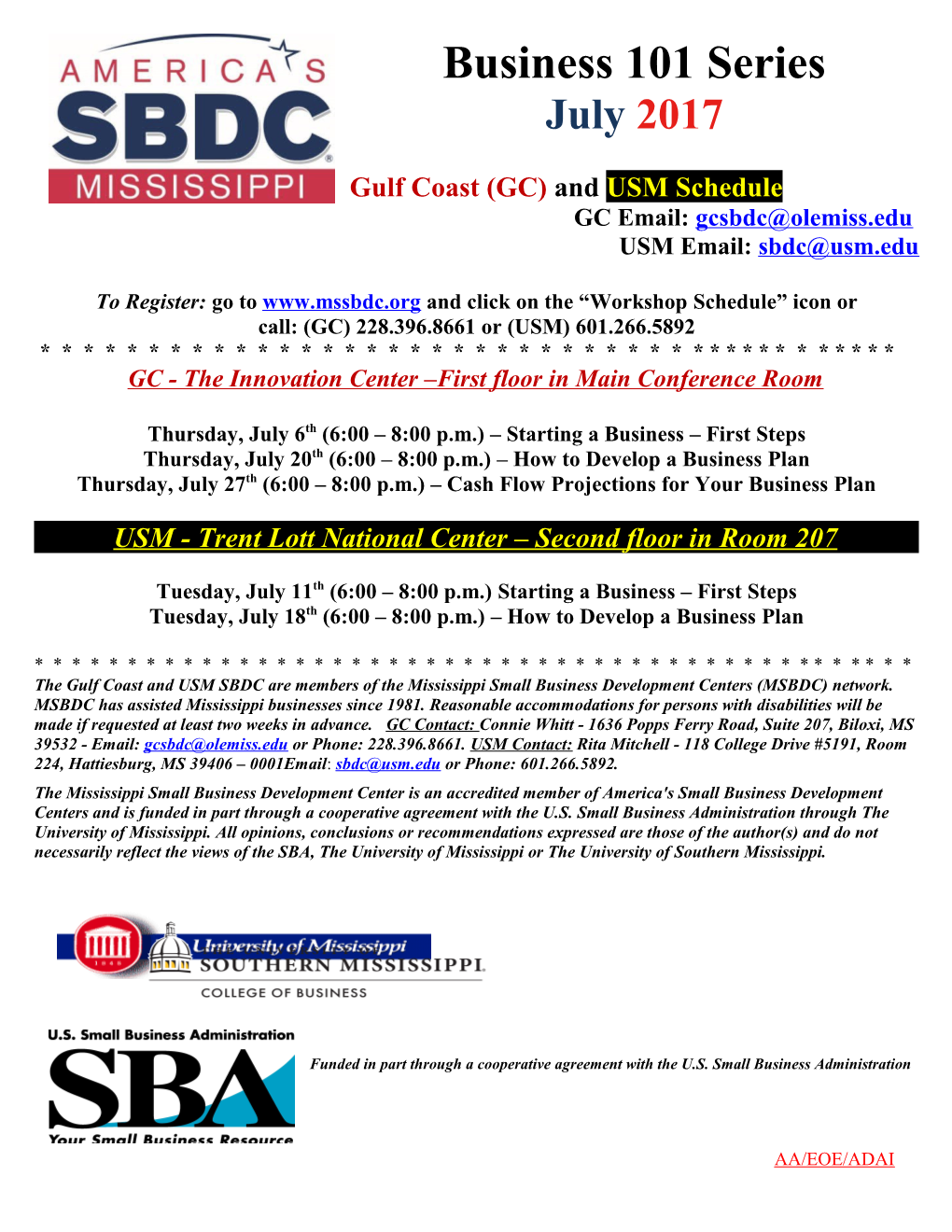 To Register: Go to Andclick on the Workshop Schedule Icon Or