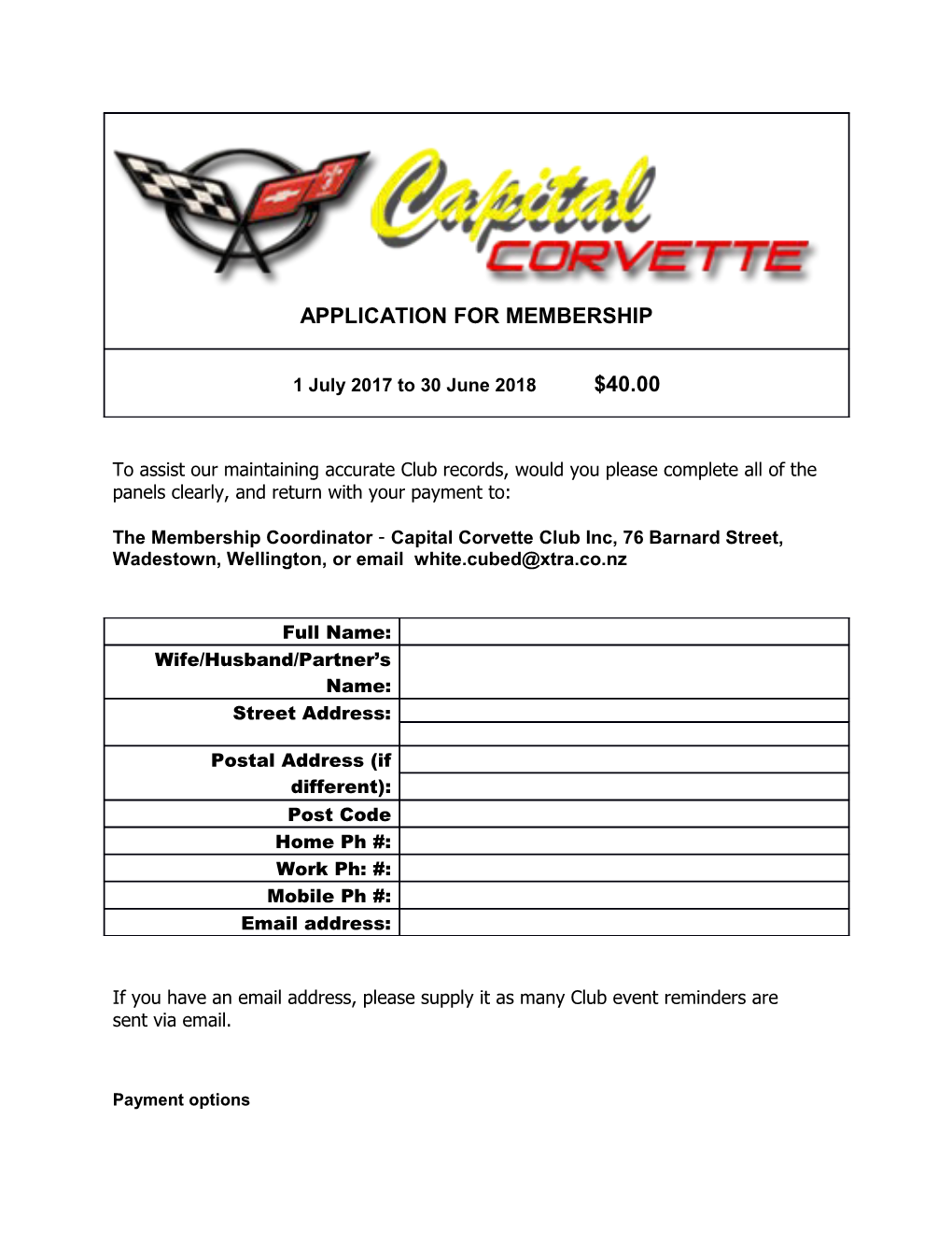 The Membership Coordinator - Capital Corvette Club Inc, 76 Barnard Street, Wadestown