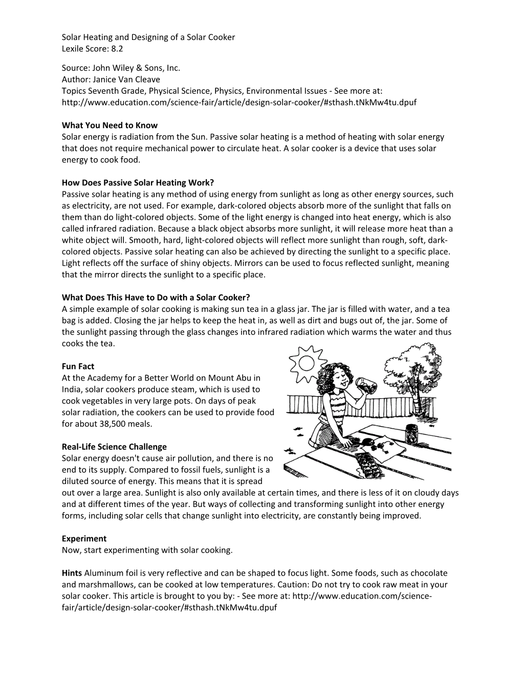 Solar Heating and Designing of a Solar Cooker