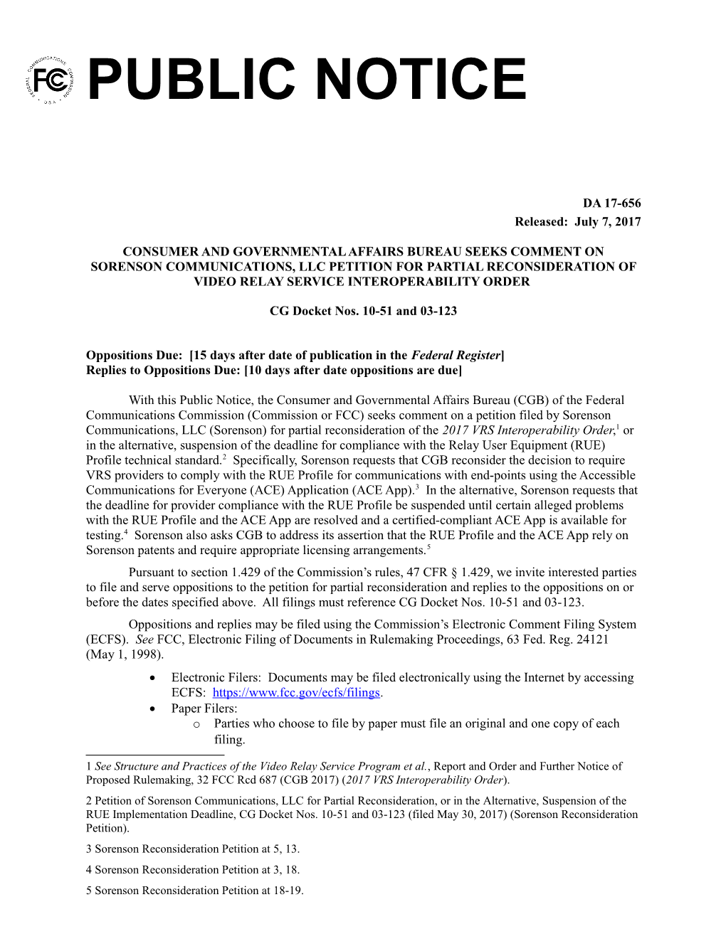 Oppositions Due: 15 Days After Date Ofpublication in the Federal Register