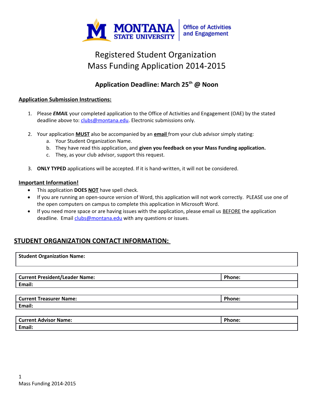 Registered Student Organization