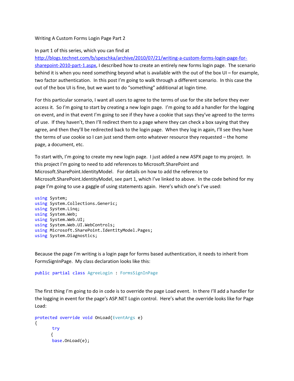 Writing a Custom Forms Login Page Part 2