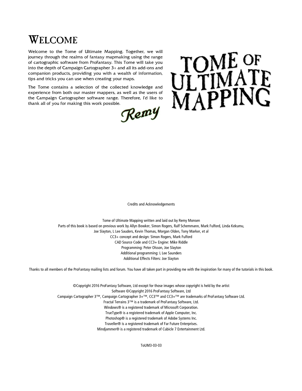Tome of Ultimate Mapping