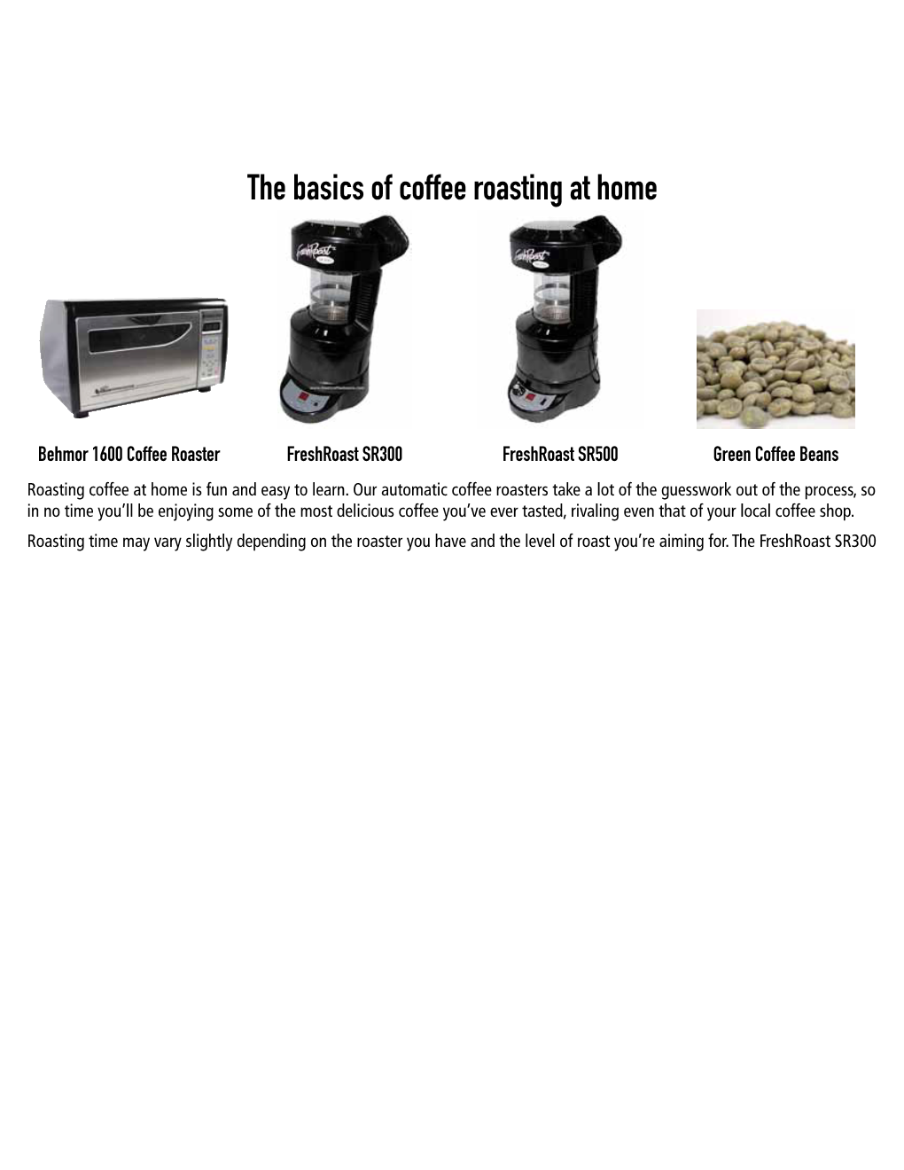 The Basics of Coffee Roasting at Home