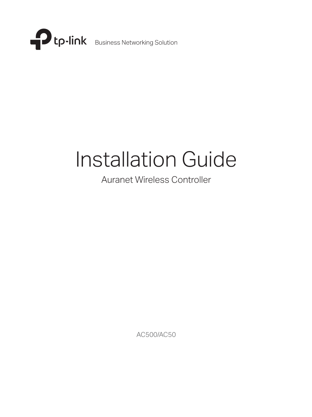 Installation Guide Auranet Wireless Controller AC500/AC50