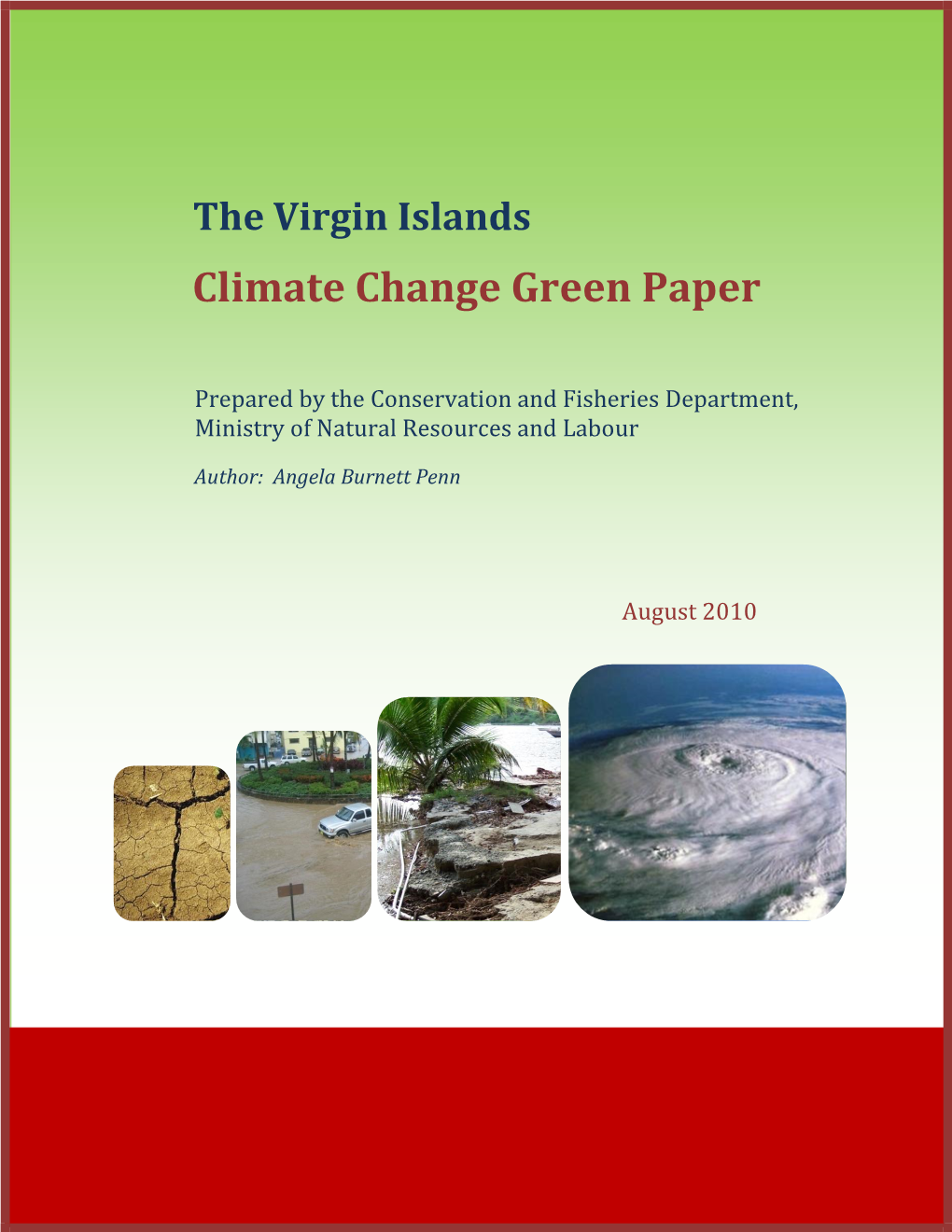 The Virgin Islands Climate Change Green Paper