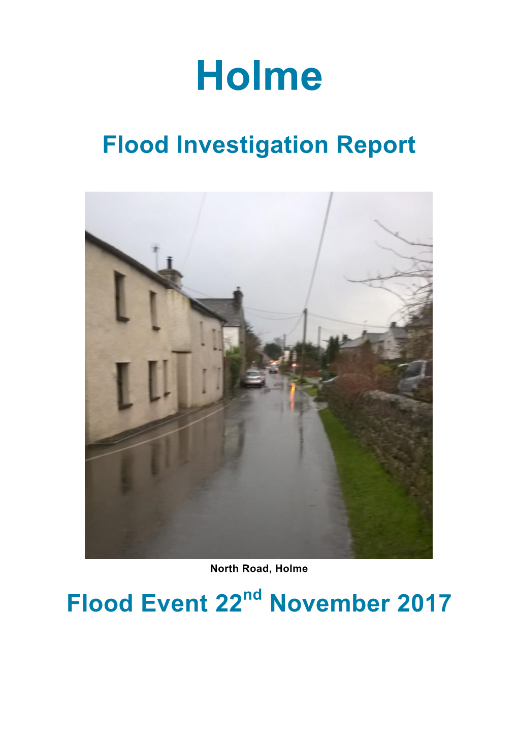 Holme Flood Investigation Report