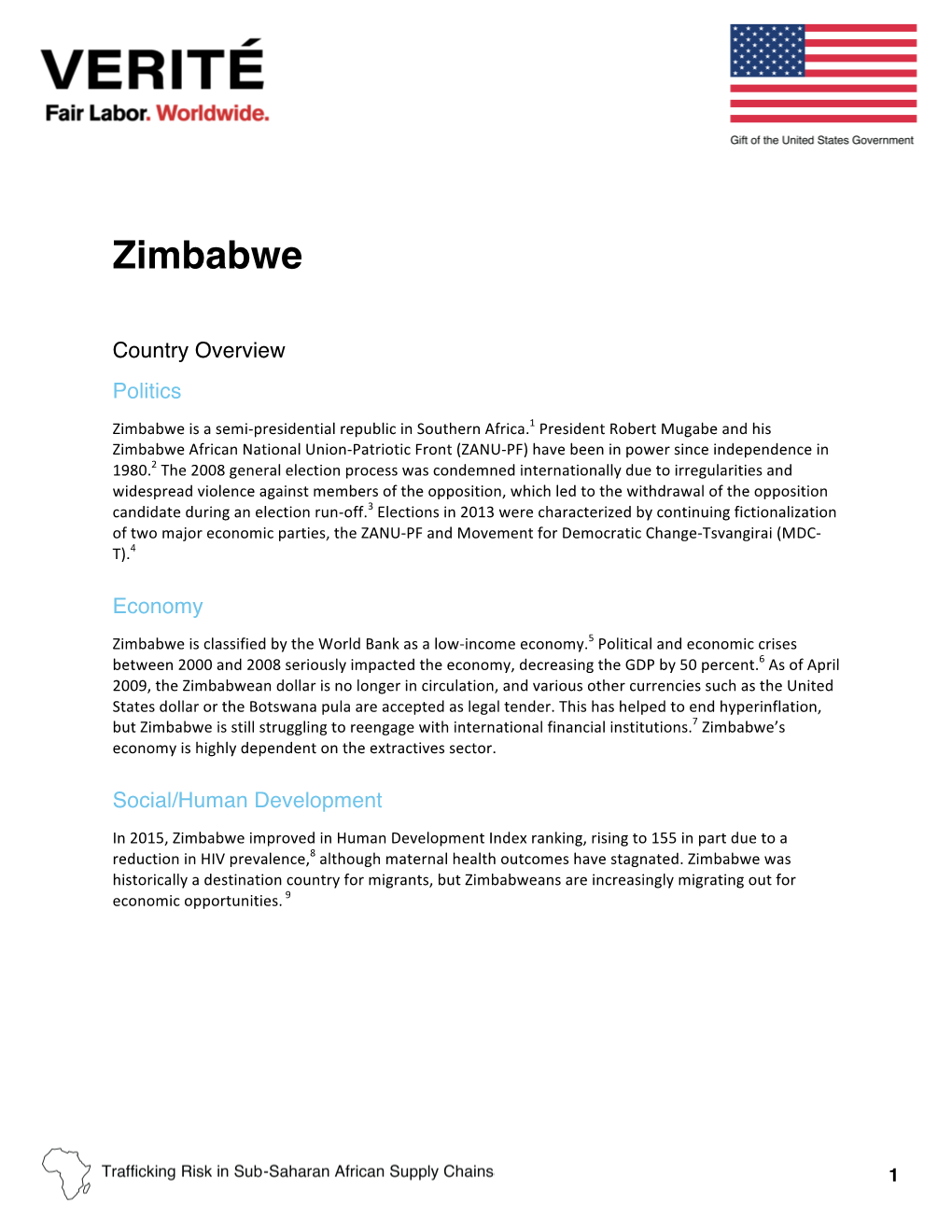 Zimbabwe Country Overview