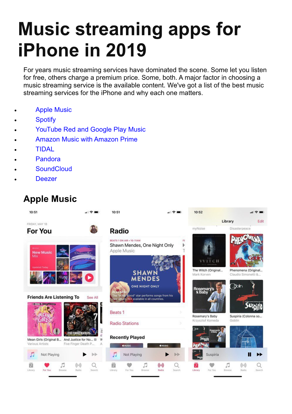 Music Streaming Apps for Iphone in 2019