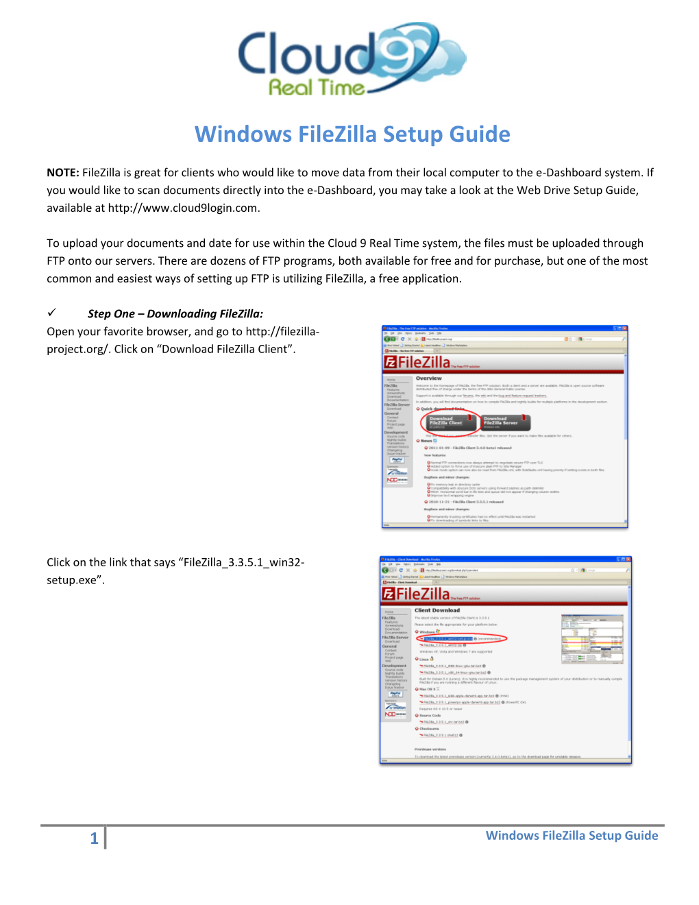 Windows Filezilla Setup Guide