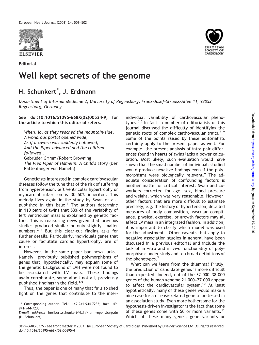 Well Kept Secrets of the Genome