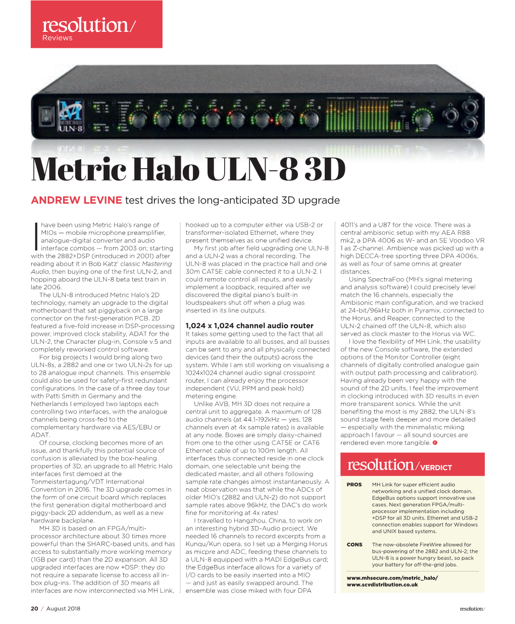 Metric Halo ULN-8 3D