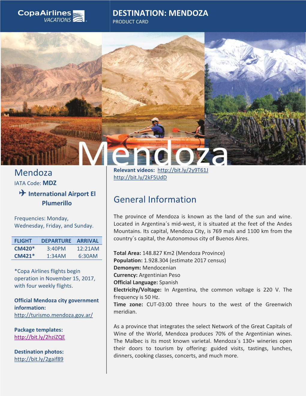 Destination: Mendoza