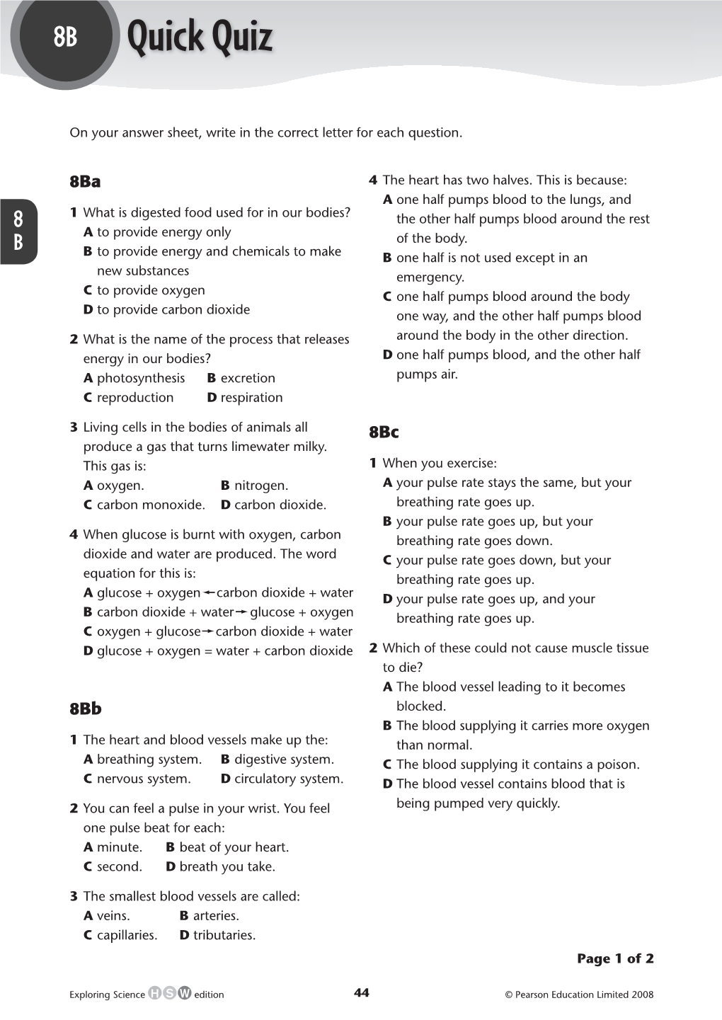 Tributary Quick Quiz