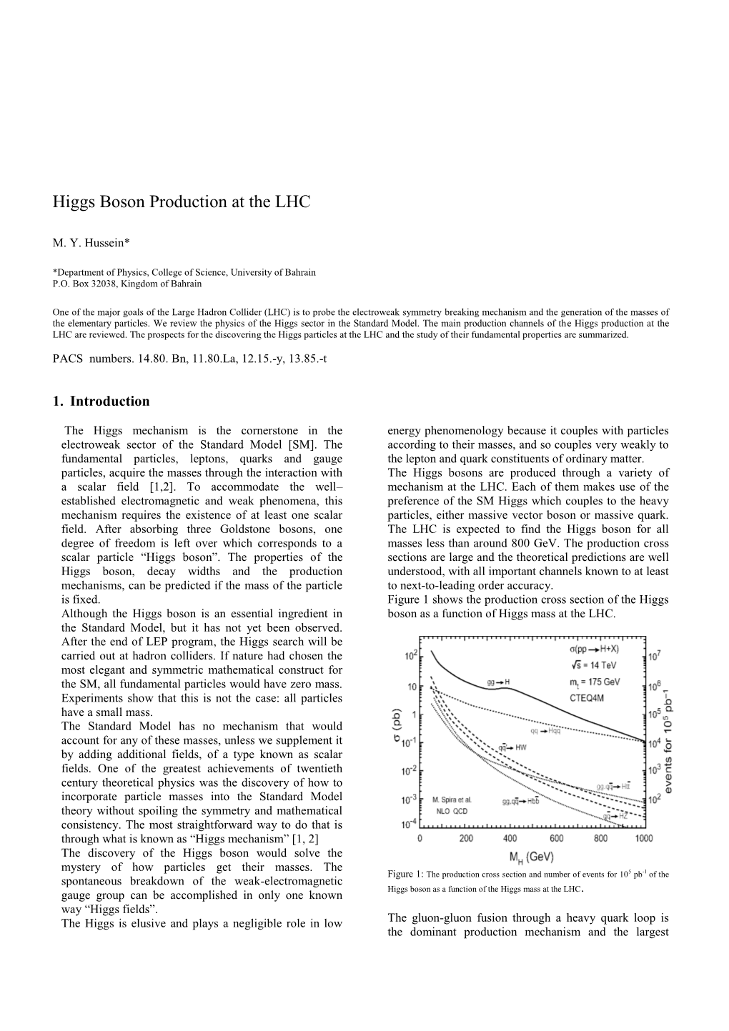 Higgs Boson Production at the LHC