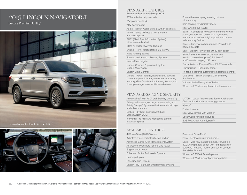 2019 Lincoln Navigator/L