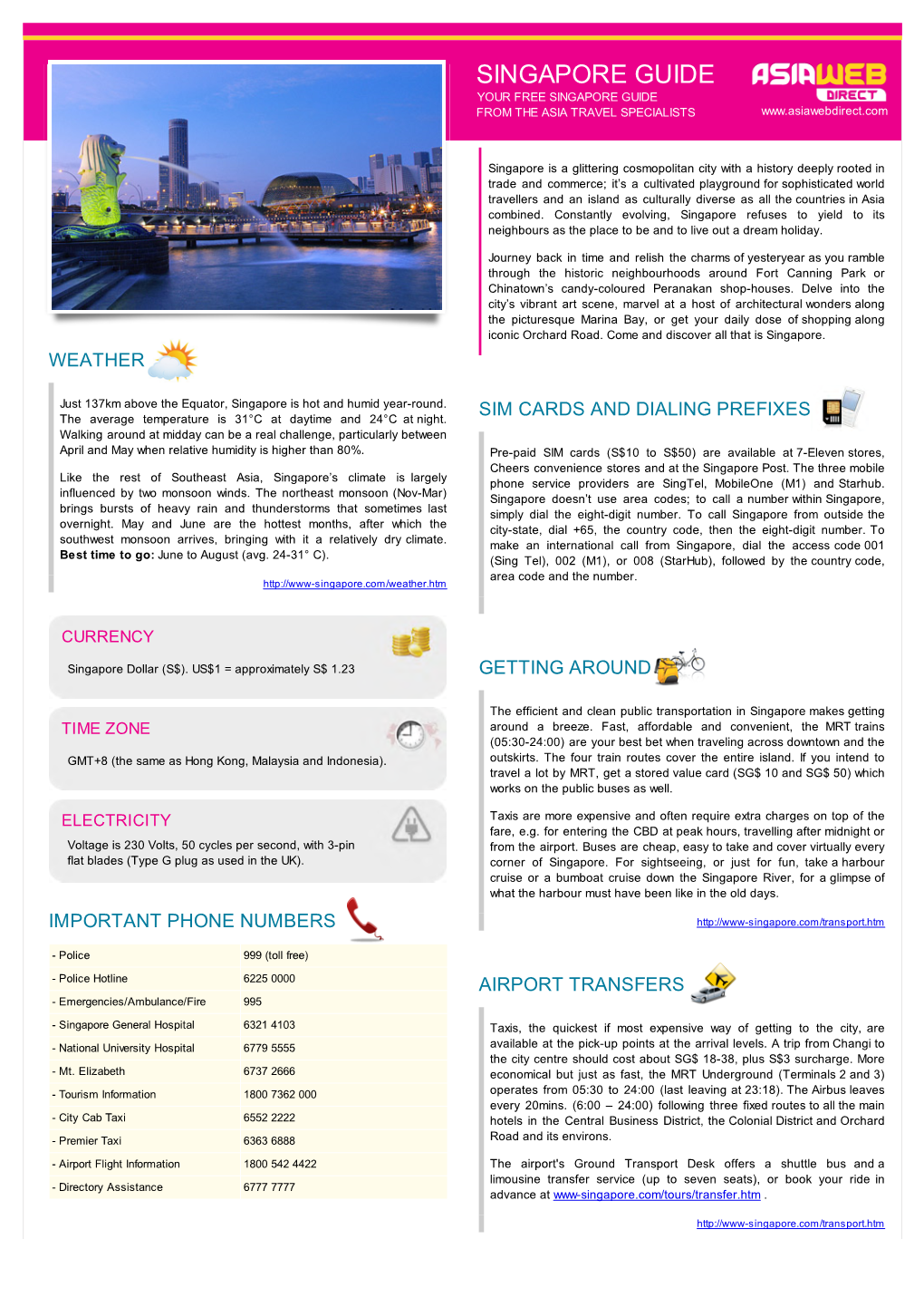 Singapore Guide (Singapore Guide from the ASIA Travel Specialists)