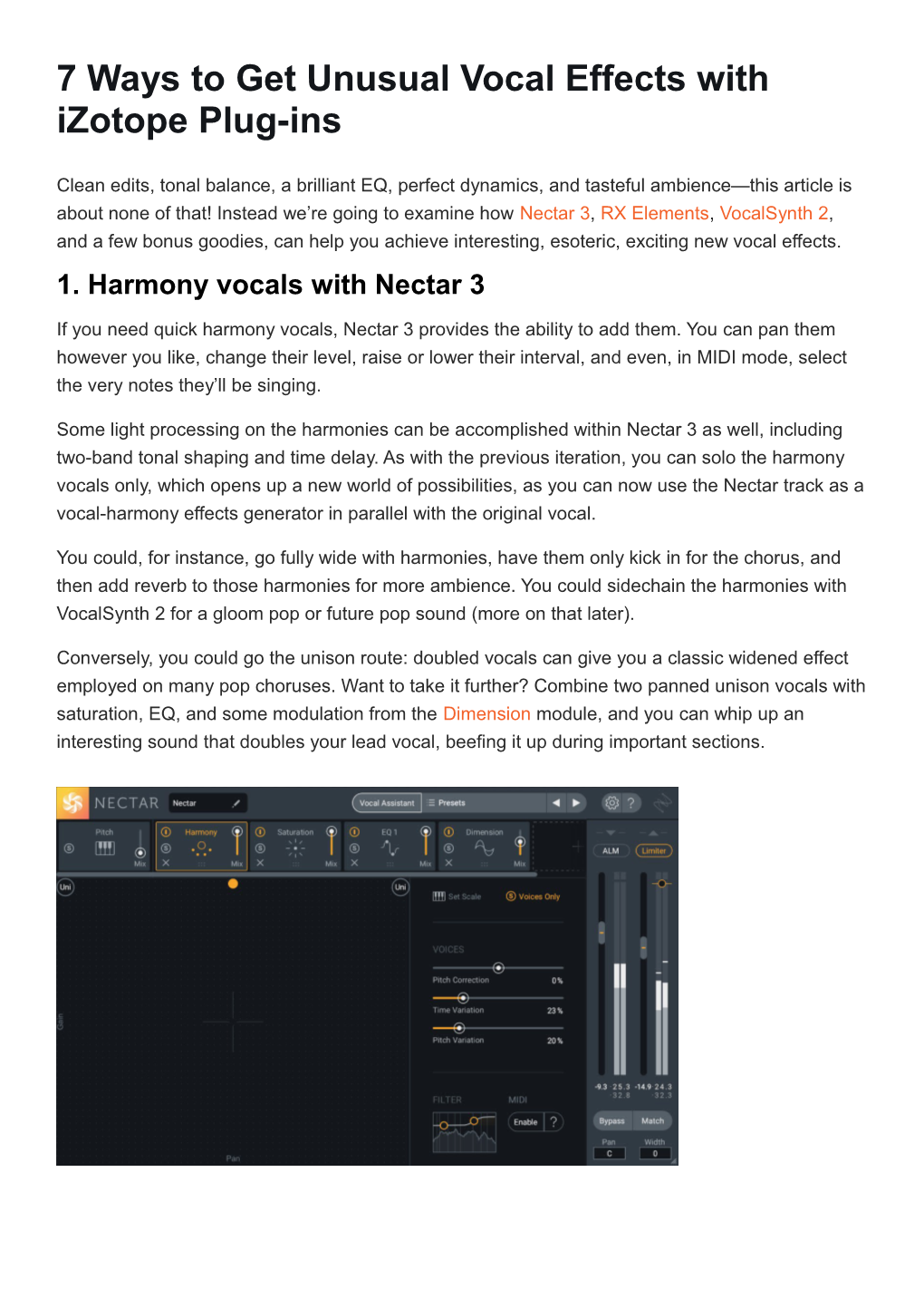 7 Ways to Get Unusual Vocal Effects with Izotope Plug-Ins