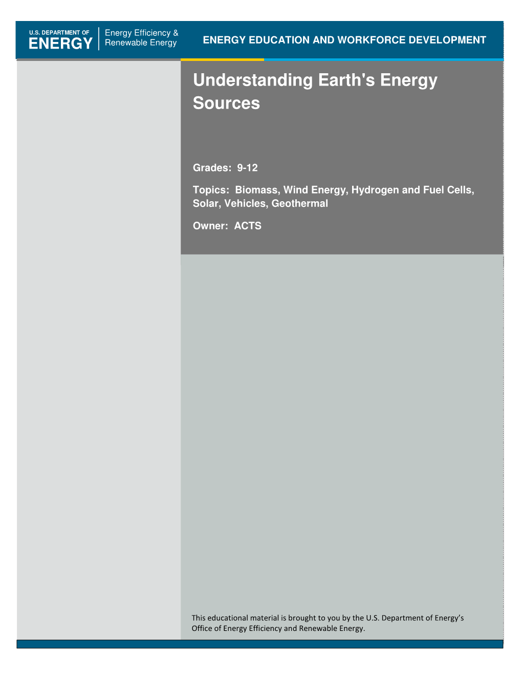 Understanding Earth's Energy Sources