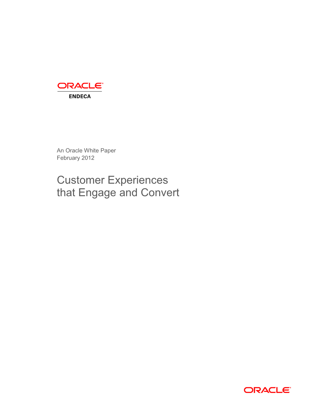 Oracle White Paper February 2012