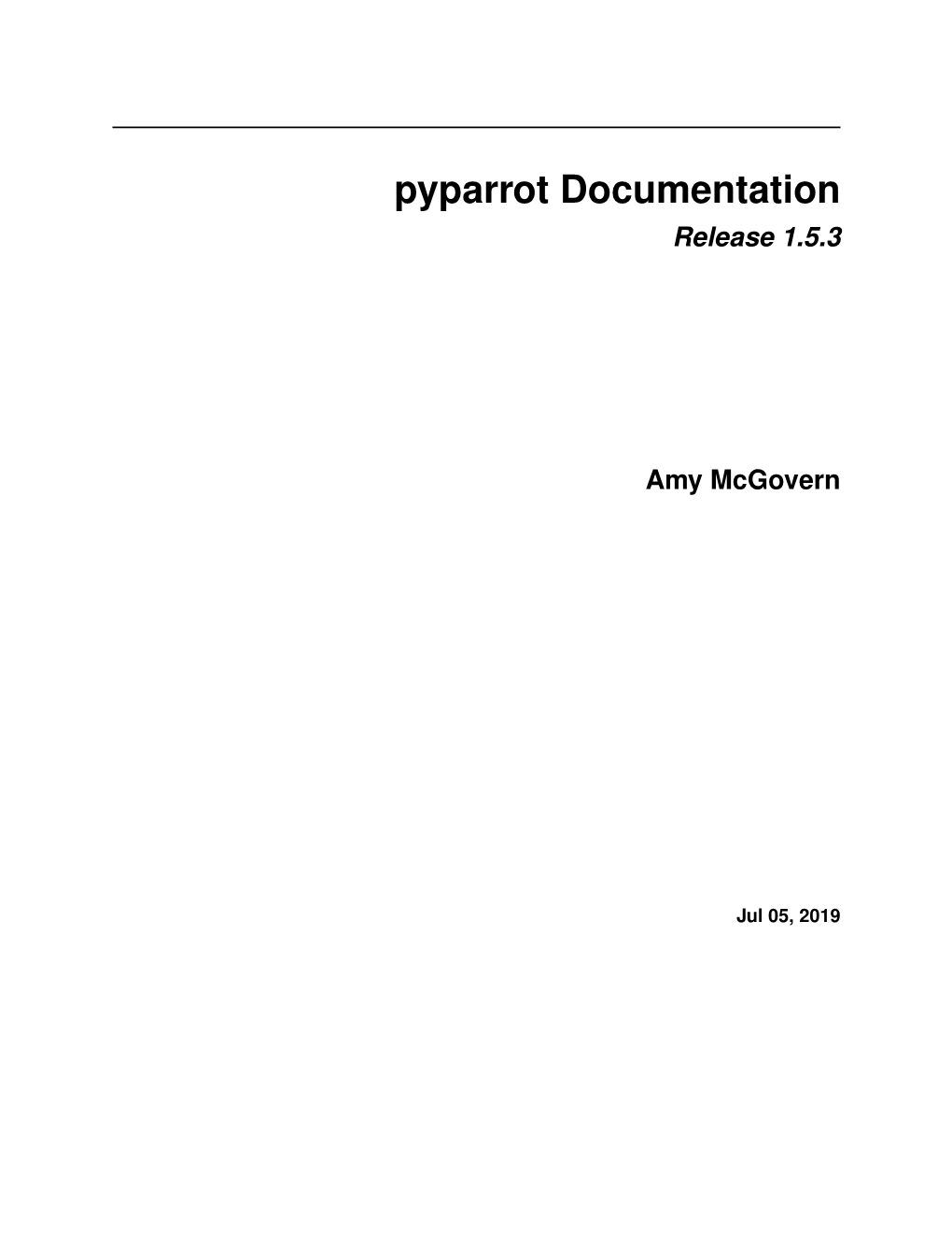 Pyparrot Documentation