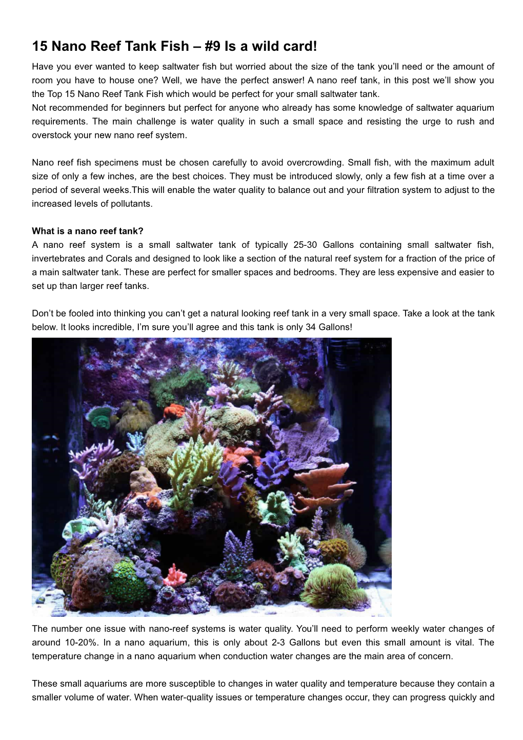 15 Nano Reef Tank Fish – #9 Is a Wild Card!