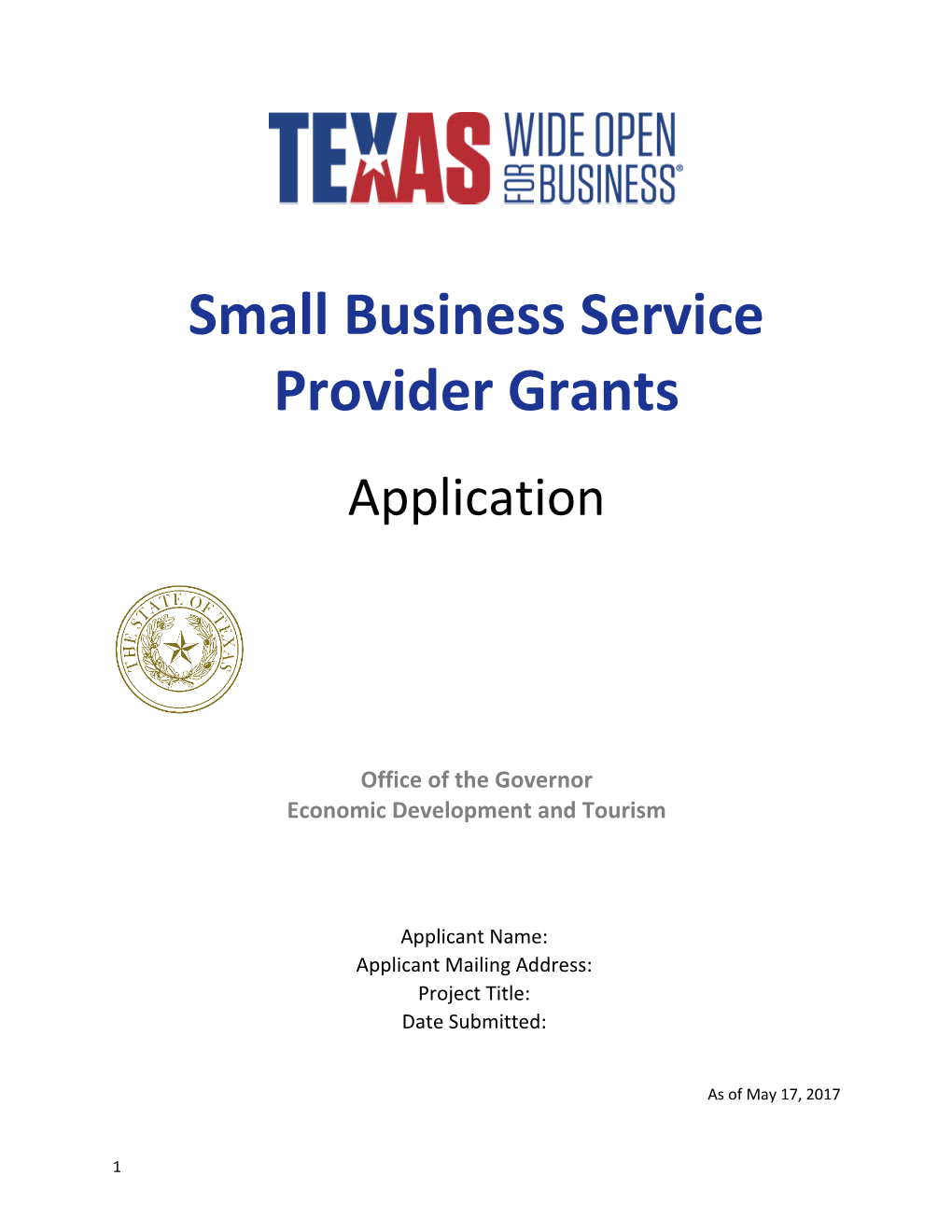 Small Business Service Provider Grants