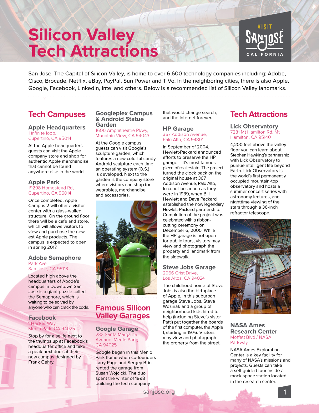 Silicon Valley Tech Attractions