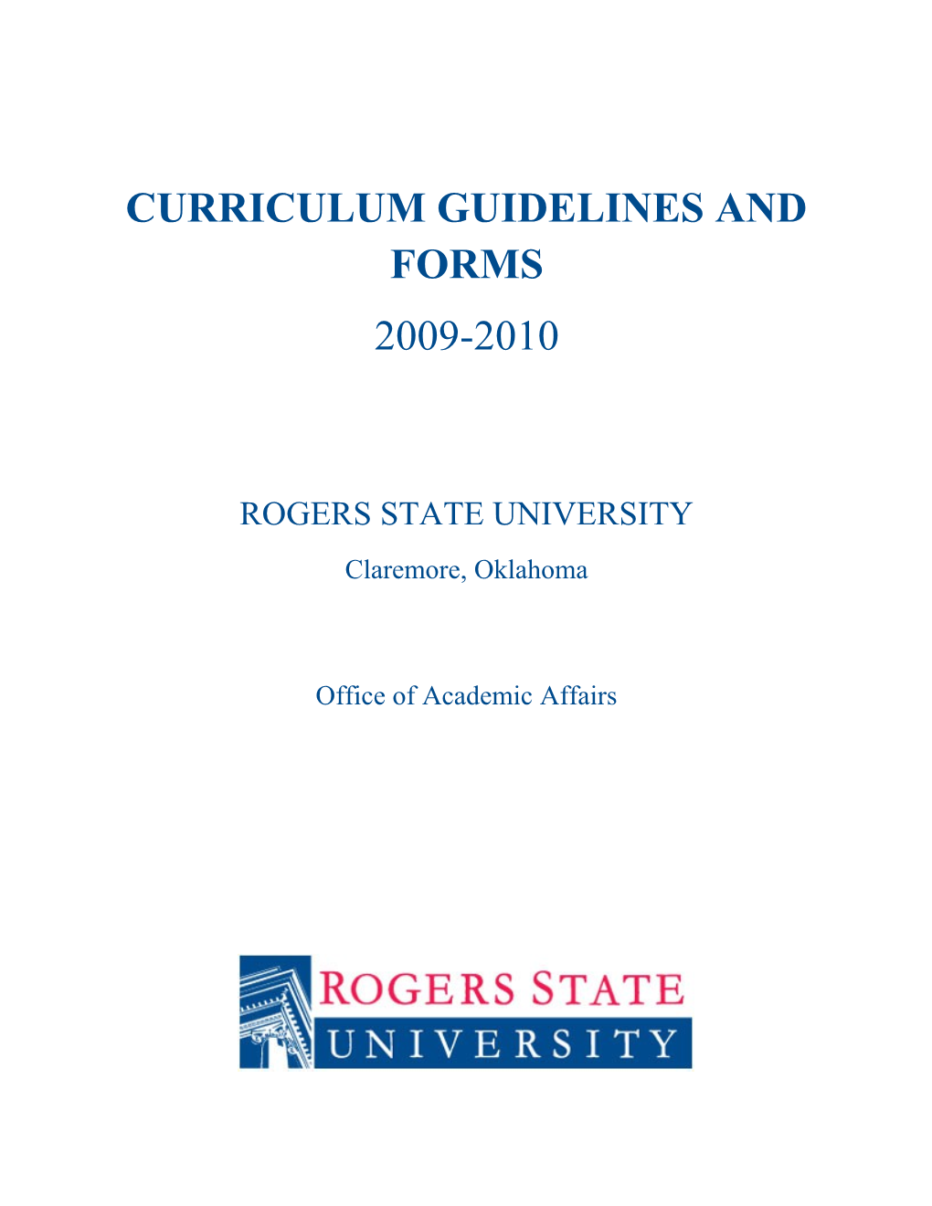 Curriculum Guidelines and Forms