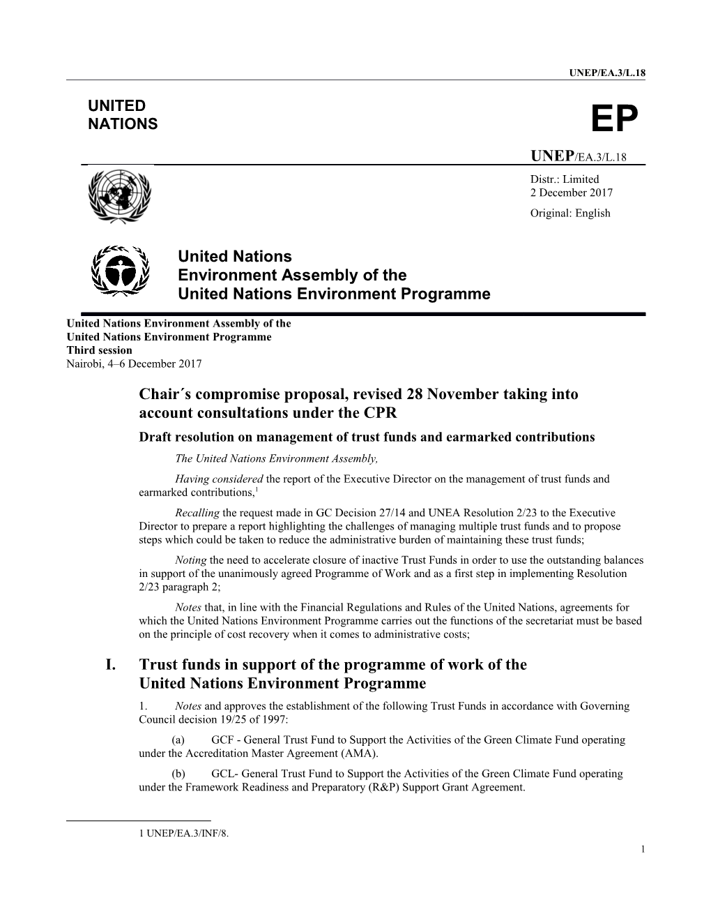 United Nations Environment Assembly of the United Nations Environment Programme